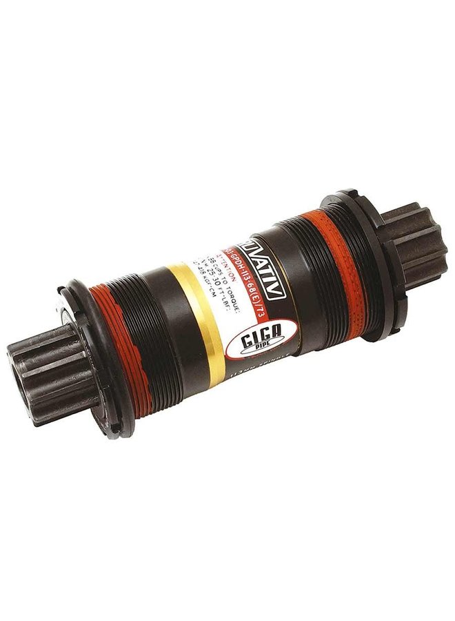 Truvativ, Giga Pipe DH, ISIS bottom bracket, BSA, 68/E/73mm, 113mm, Steel, Black