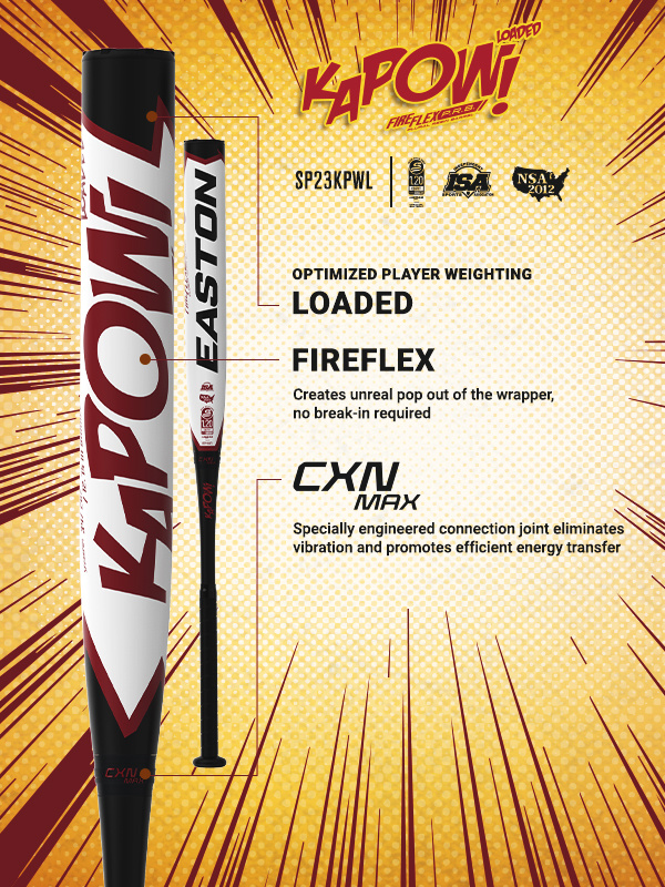2023 EASTON COMIC KAPOW 12.75 SOFTBALL BAT 15 Easton KAPOW bats