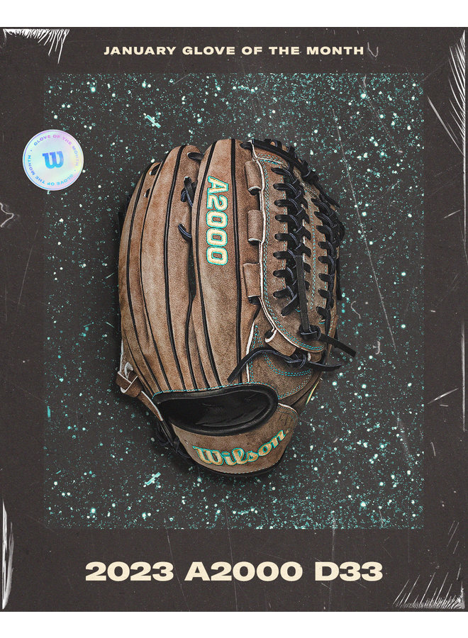 2023 WILSON A2000 D33 GLOVE 11.75" GLOVE GOTM JAN COAL BUFFED