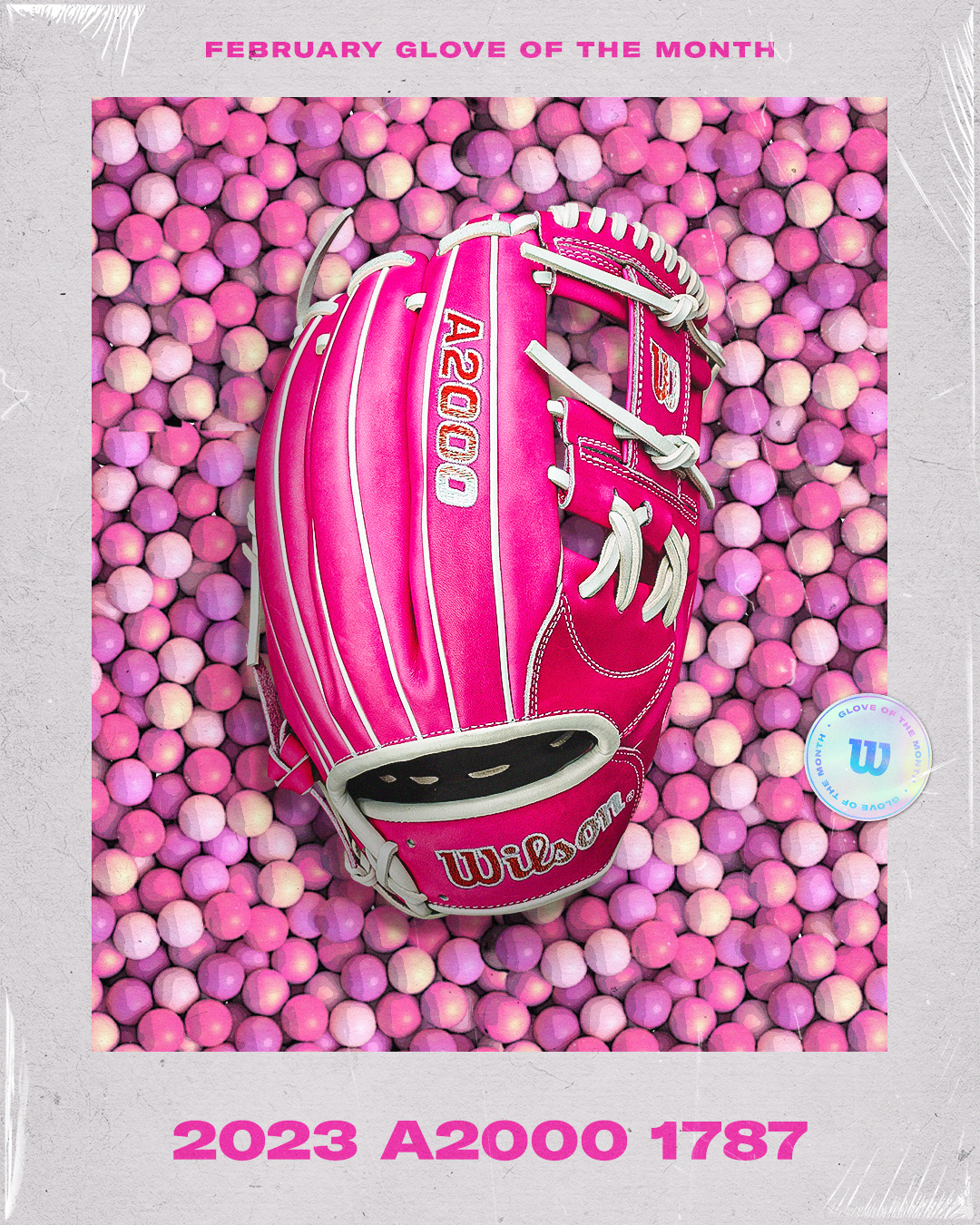 2023 WILSON A2000 1787 GLOVE 11.75" GLOVE GOTM FEB VALENTINE 15 wilson valentine glove of the month