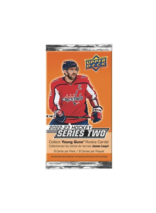 2022 - 2023 UPPER DECK SERIES TWO HOCKEY CARDS PER PACK