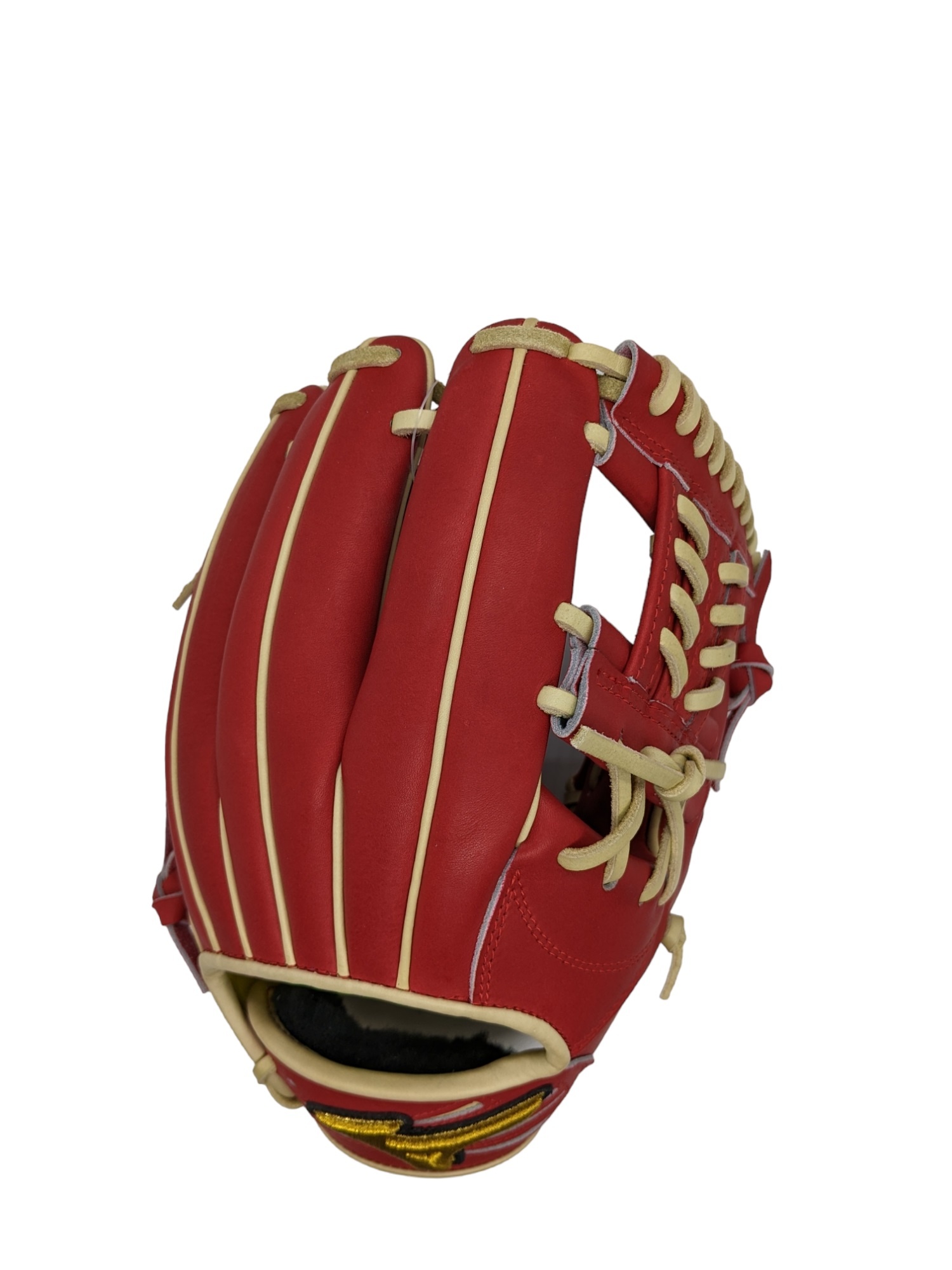 MIZUNO PRO LTD BALL GLOVE MADE IN HAGA JAPAN RED-BLACK 12 RHT