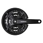 Shimano, FC-MT101, Crankset, Speed: 9, BCD: Rivets, 22/32/44, Square, 175mm, Black, MTB