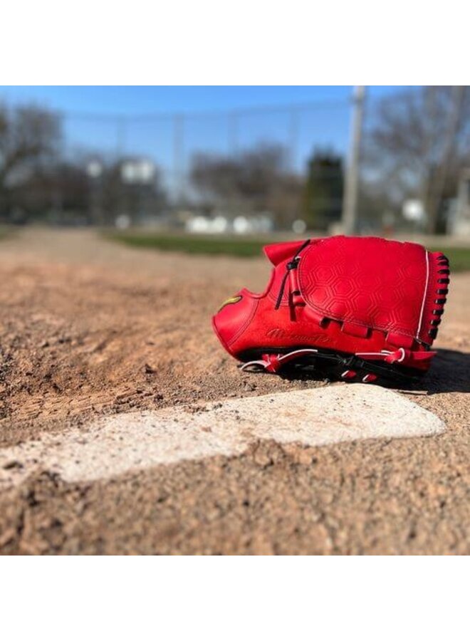 MIZUNO PRO LTD BALL GLOVE MADE IN HAGA JAPAN RED-BLACK 12" RHT