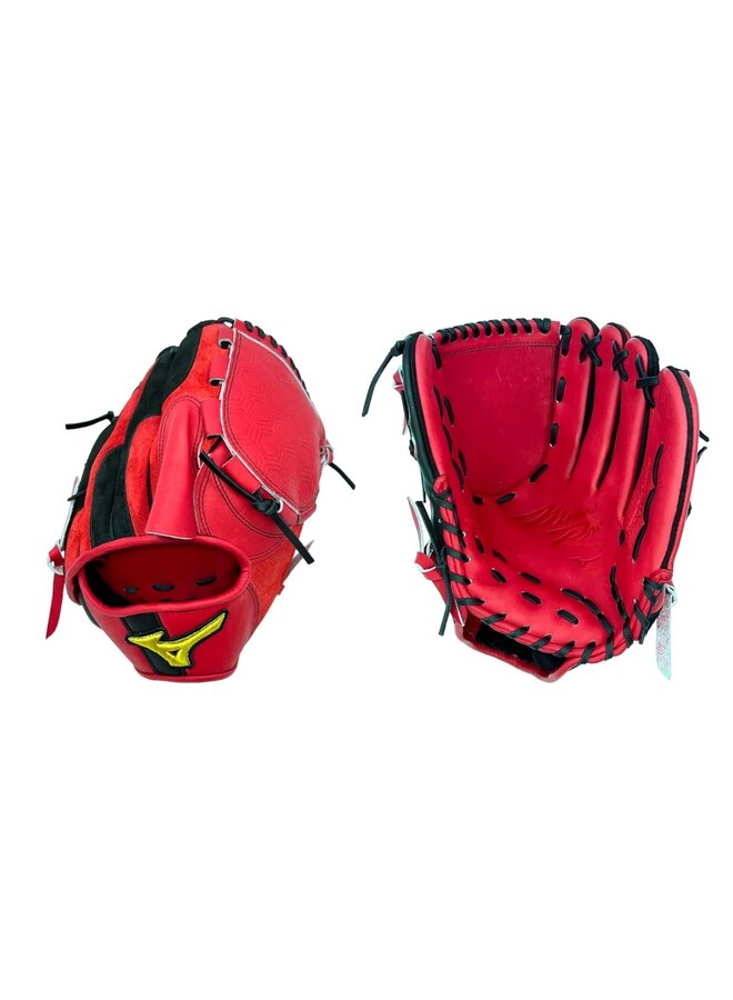 MIZUNO PRO LTD BALL GLOVE MADE IN HAGA JAPAN RED-BLACK 12" RHT