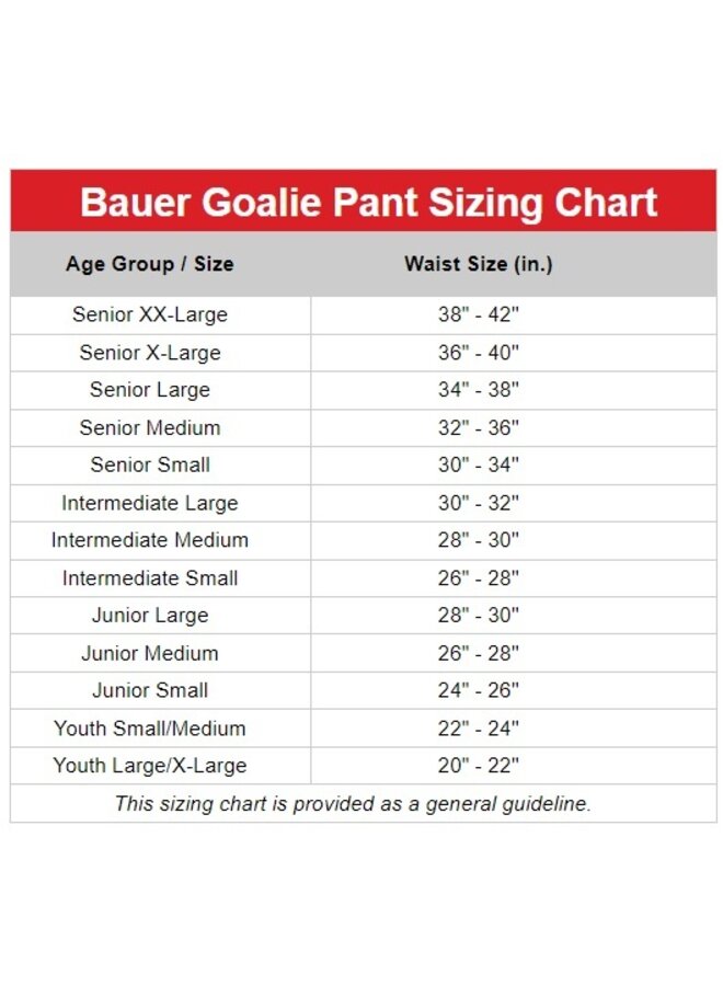 2023 BAUER GHP GSX GOAL PANTS JR