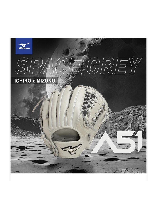 MIZUNO PRO BALL LTD GLOVE A51 12.75" RHT SPACE GREY