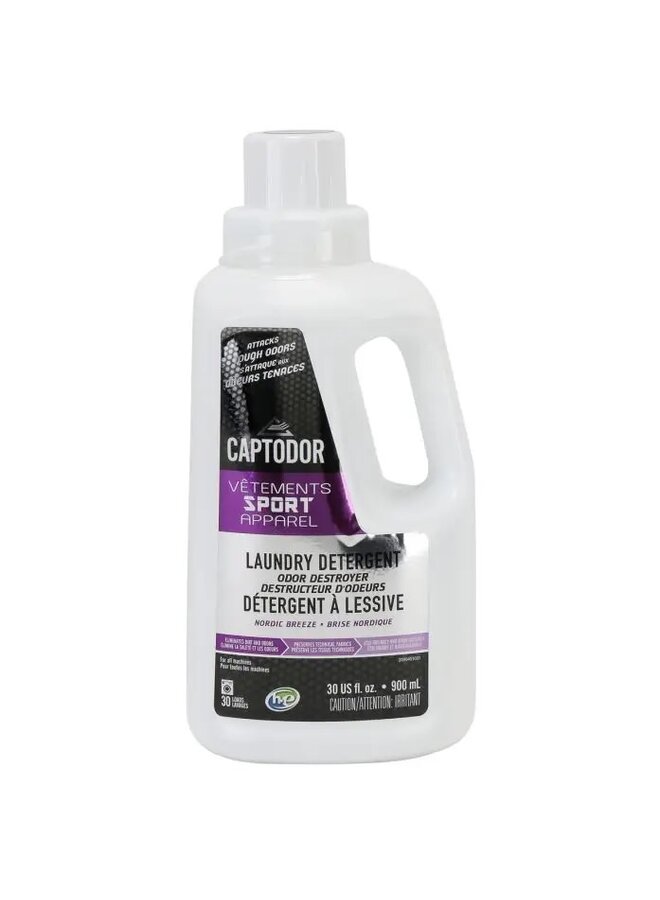 CAPTODOR SPORTS GEAR ODOR DESTROYER HE LAUNDRY DETERGENT 900mL/30OZ