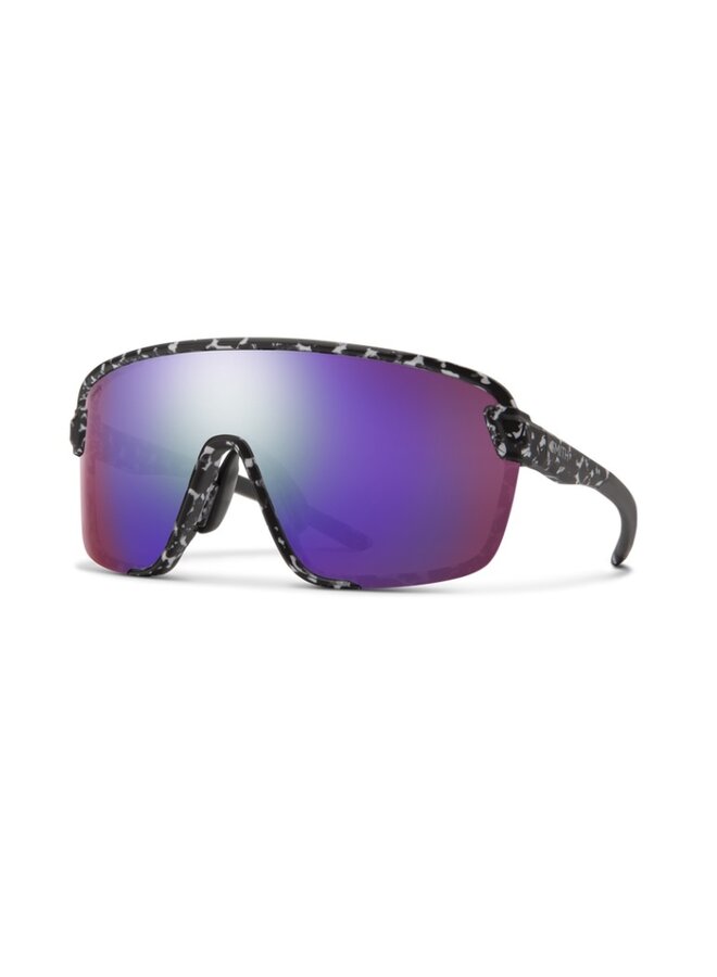 Smith Glasses Bobcat Matte Black Marble ChromaPop Violet Mirror/Clear