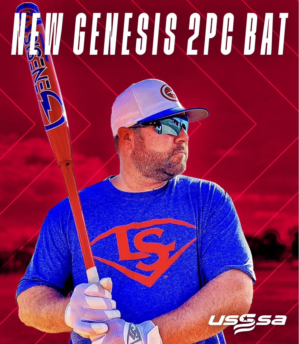 Red and blue genesis bat