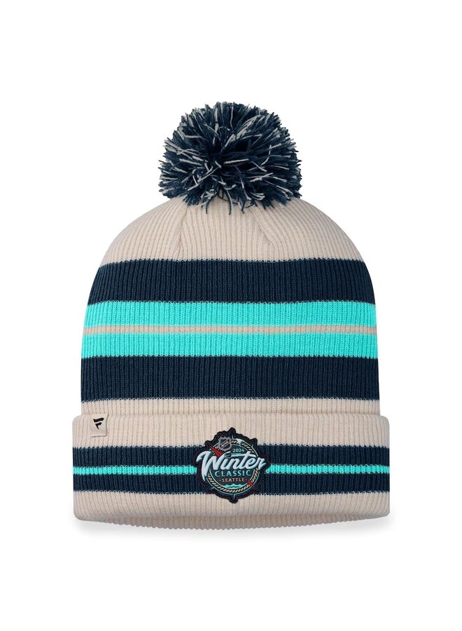 Winter Classic Beanie Cuff with Pom Seattle Kraken