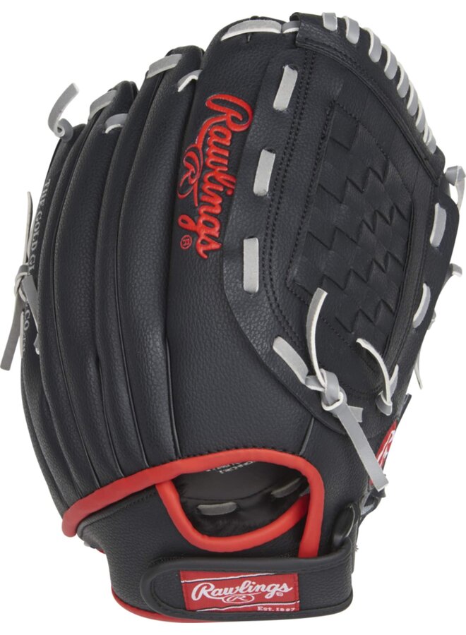 2024 RAWLINGS PLAYERS SERIES BASEBALL GLOVE YOUTH 12" BLACK/DARKSHADOW RHT