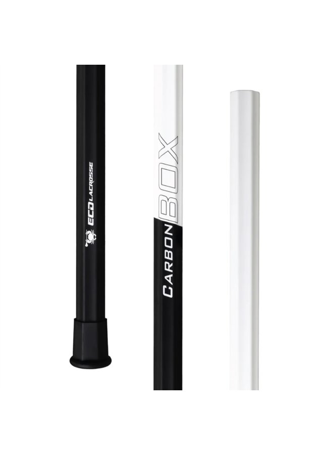 ECD CARBON BOX LACROSSE SHAFT BLACK/WHITE 30"