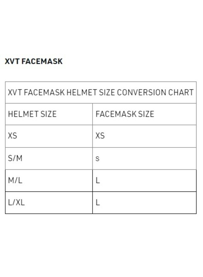 EVOSHIELD XVT SB FACEMASK