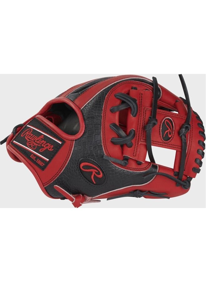 2024 Rawlings HOH Color Sync 8 11.5" Infield Baseball Glove Black/Red RHT