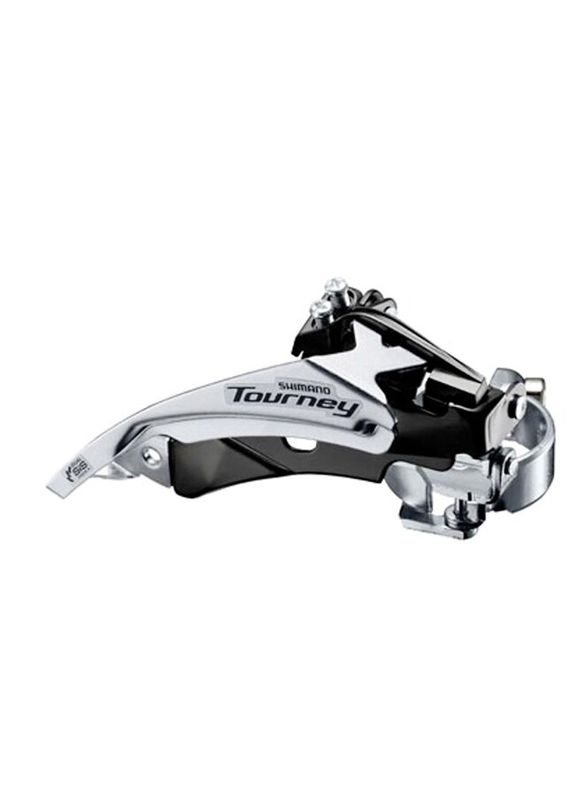 SHIMANO FRONT DERAILLEUR, FD-TY601-L3, TOURNEY, FOR 3X6/7/8, TOP-SWING, DUAL-PULL, BAND TYPE (31.8/34.9MM COMPATIBLE), CS-ANGLE 63-66, FOR 48T, CL: 47.5/50MM