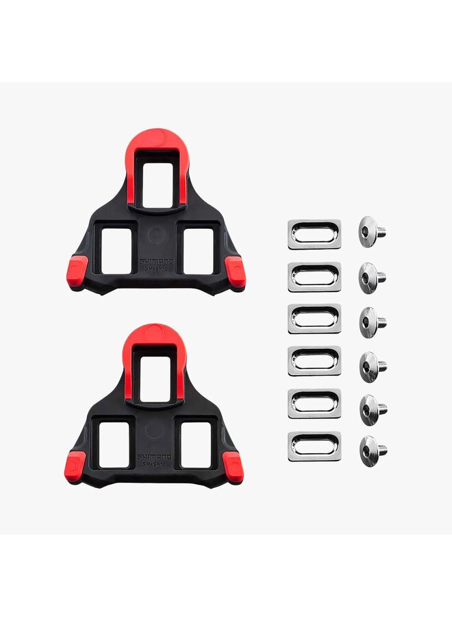 SHIMANO SM-SH10 SPD-SL CLEAT SET, 0 DEGREE FLOAT -RED