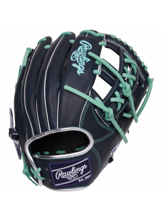 RAWLINGS HOH GOLD GLOVE 11.75" BASEBALL GLOVE JULY 2024 GOTM NAVY/MINT/SILVER