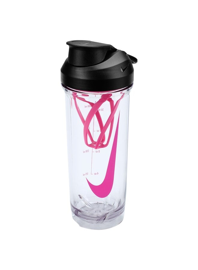 NIKE TR RECHARGE SHAKER BOTTLE 2.0 24OZ CLEAR/BLACK/ALCHEMY PINK/ALCHEMY PINK