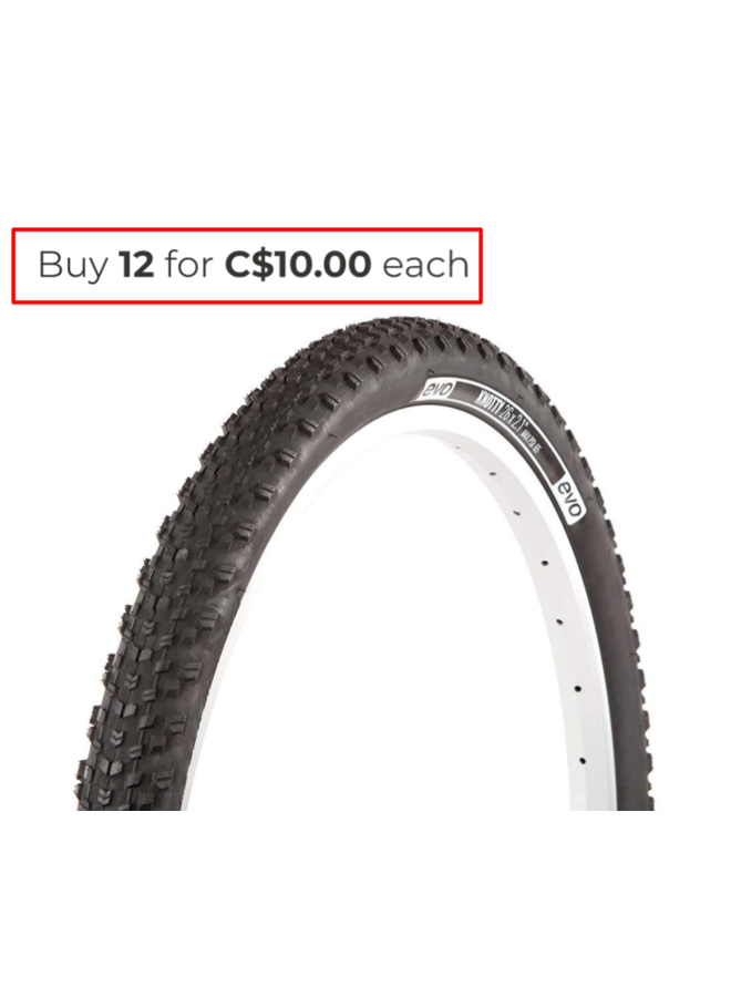 EVO, Knotty, Tire, 27.5''x3.00, Wire, Clincher, Black