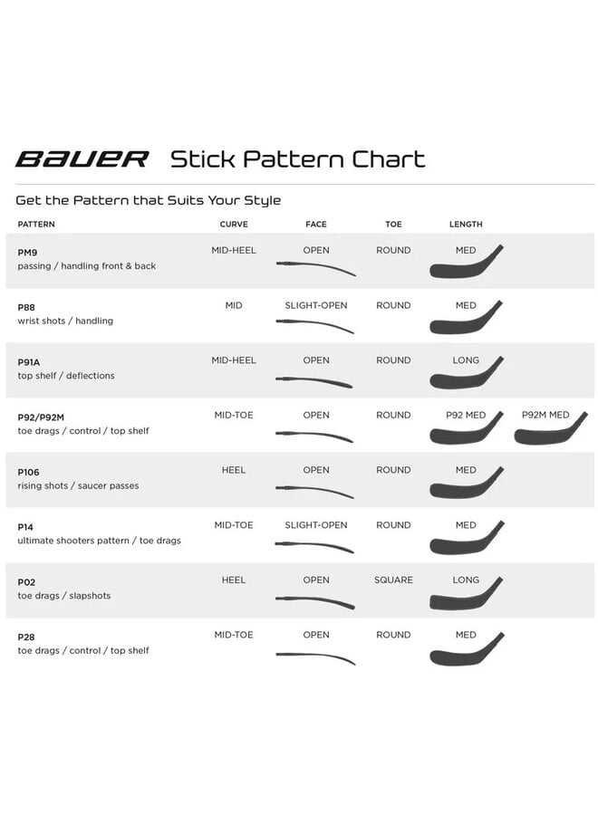 2024 BAUER STK NEXUS TRACER PLAYER STICK INTR