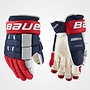 S21 BAUER PRO SERIES HOCKEY GLOVE - SR,  NAVY/RED/WHITE 15"