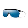 Smith XC Glasses Matte Black ChromaPop Polarized Blue Mirror