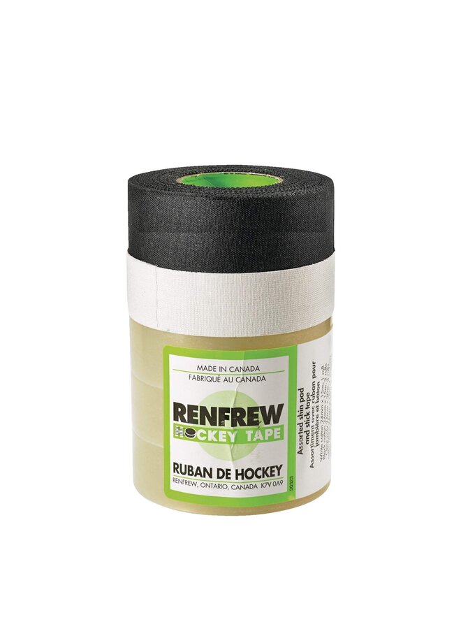 Renfrew tape 5 pack (3 Clear / 1 Black / 1 White)