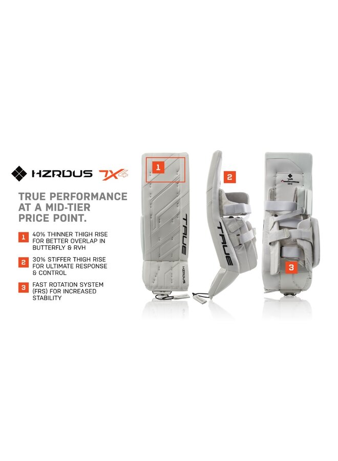 2024 TRUE GP HZRDUS 7X4 INTR GOALIE PADS