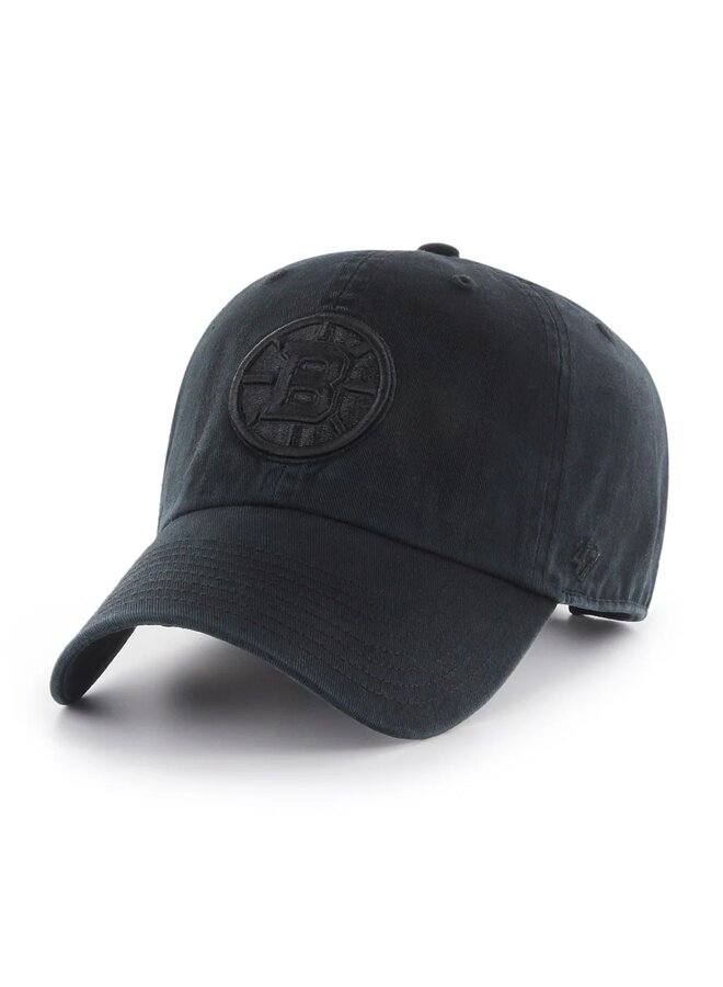 47 BRAND NHL CLEAN UP HAT OSFM BLACK ON BLACK