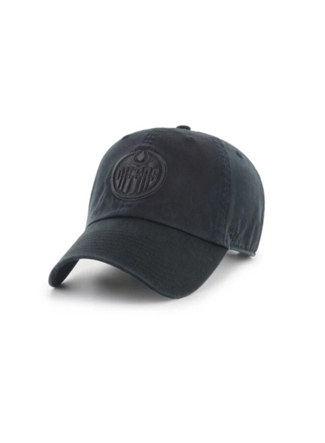 47 BRAND NHL CLEAN UP HAT OSFM BLACK ON BLACK