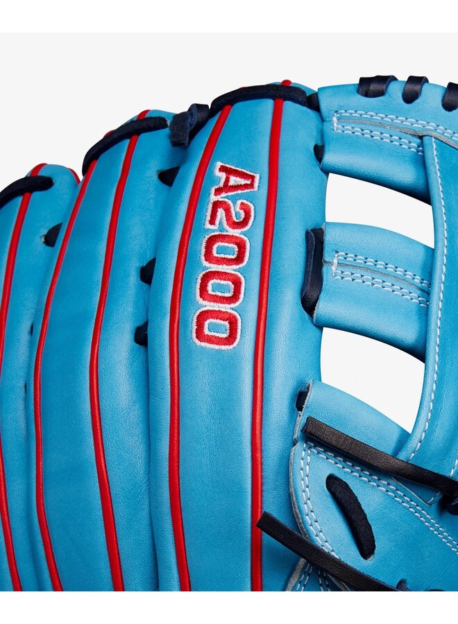 2024 FALL WILSON A2000 1750 12.5" GLOVE SKY BLUE/RED