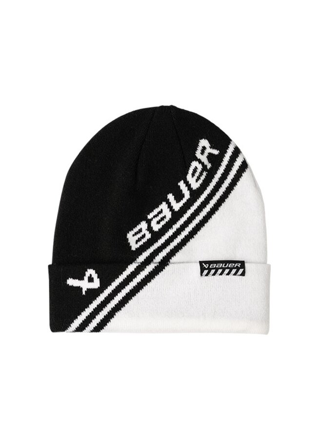 S24 BAUER COLORBLOCK TOQUE SR BLACK/WHITE