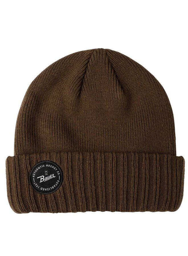 S24 BAUER KNIT PATCH TOQUE SR TAN