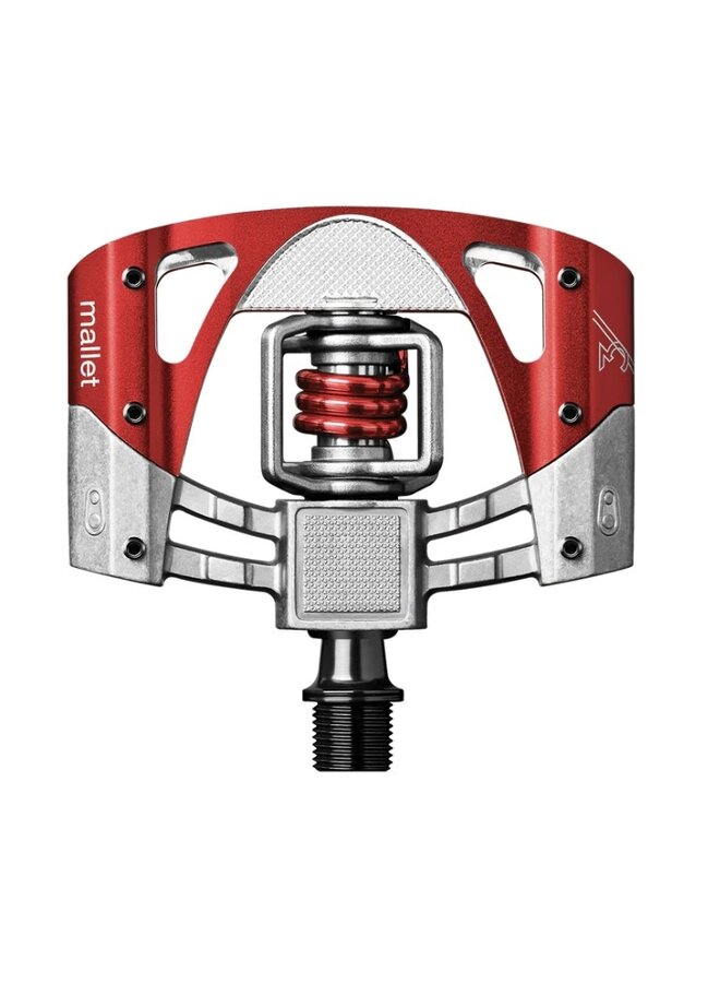 Crankbrothers Mallet 3 Raw & Red / Red Spring