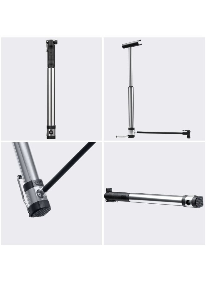 Crankbothers Klic Mini Floor Pump - Silver