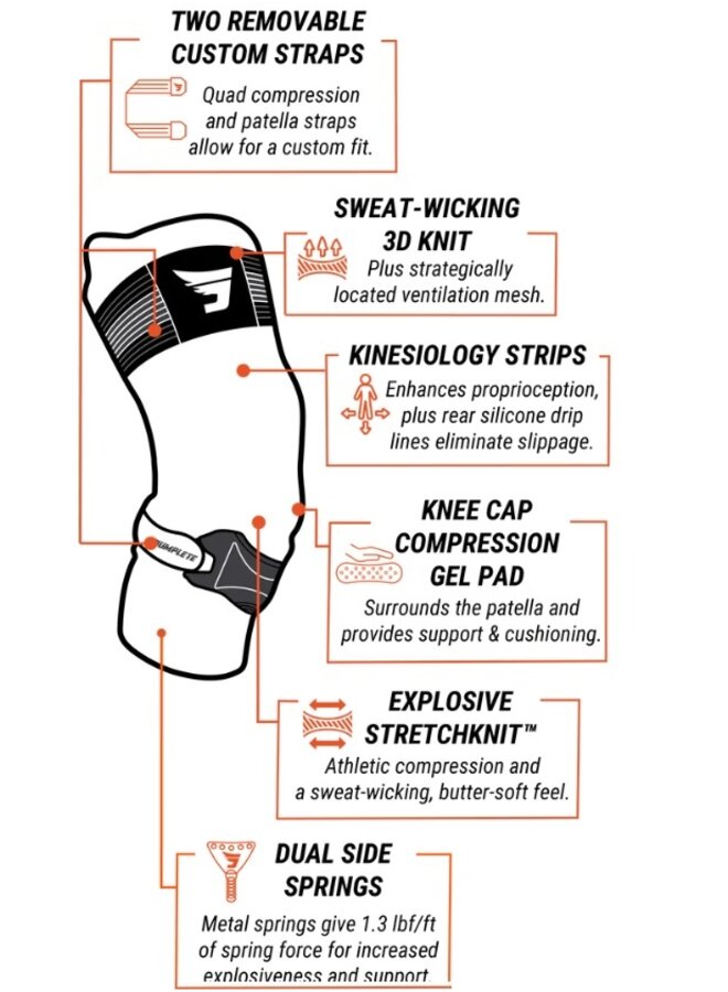 JUMPLETE ATTAKK PERFORMANCE KNEE SUPPORT 2.0
