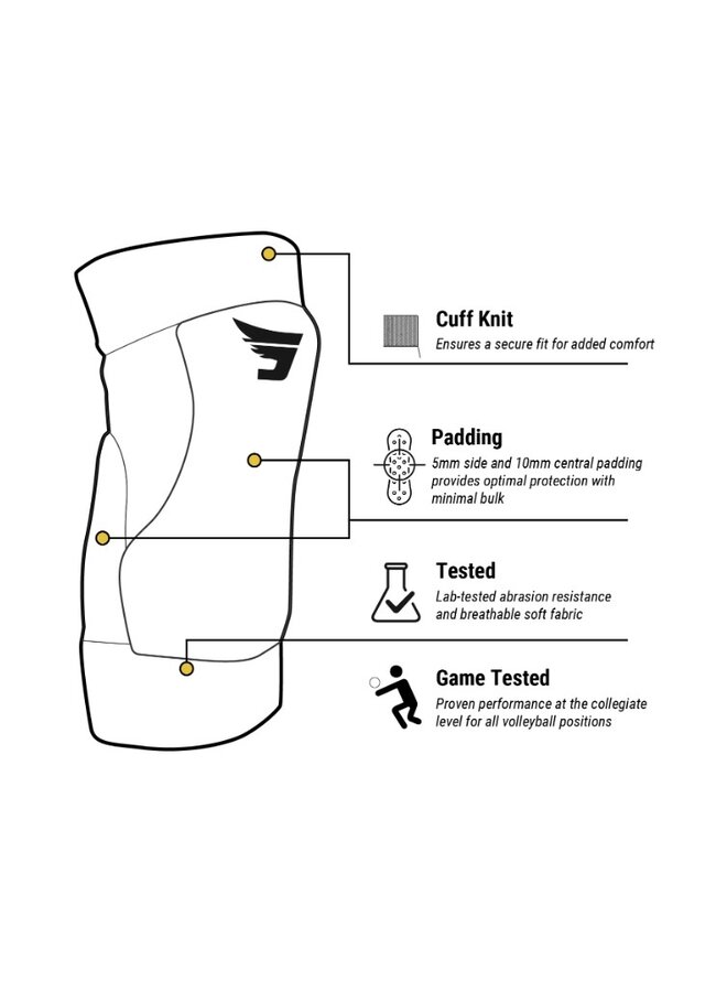 JUMPLETE SLIDELETE VOLLEYBALL KNEE PADS (PAIR)