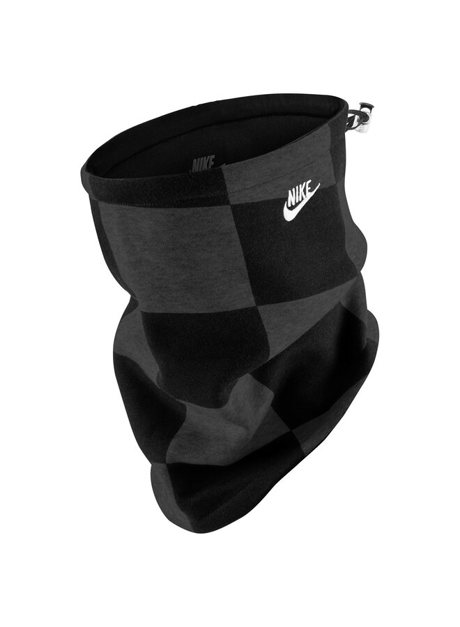 NIKE NECKWARMER REVERSIBLE CLUB FLEECE PRINTED SMOKE GREY/BLACK OSFM