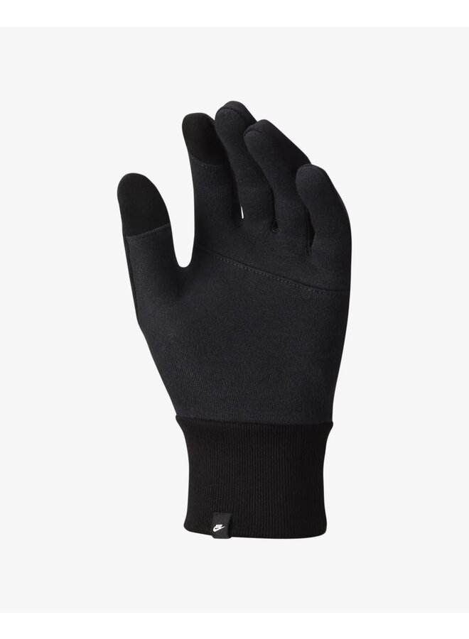 NIKE WOMENS PHOENIX FLEECE GLOVE BLACK/WHITE MED