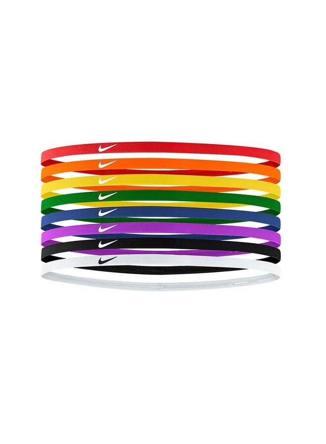 NIKE SKINNY HEADBANDS 8PK BLAZE/SUNLIGHT OSFM