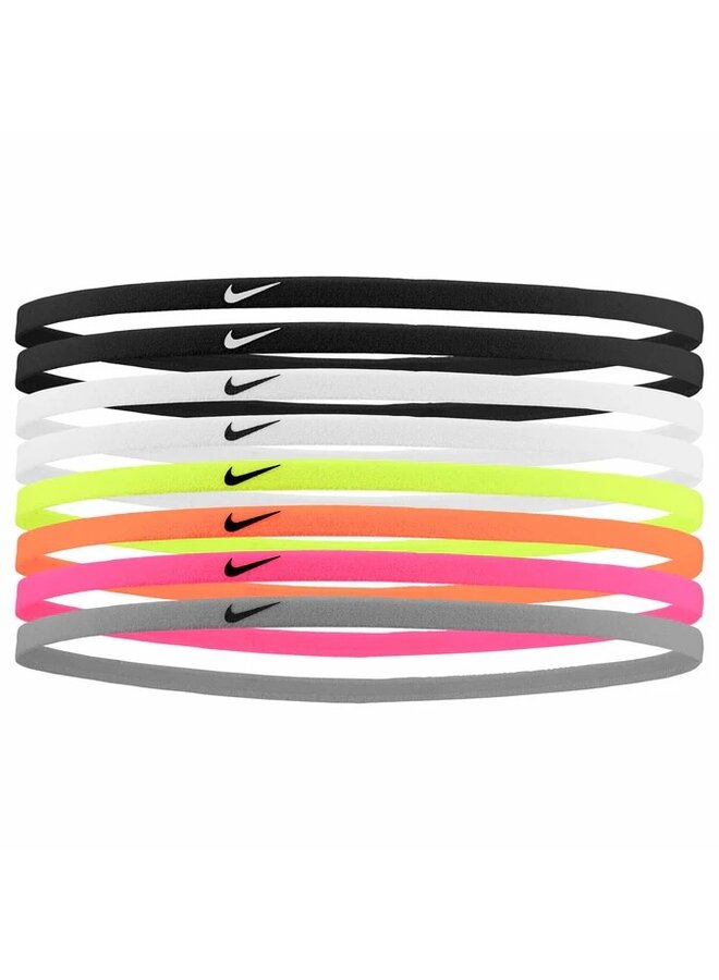 NIKE SKINNY HEADBANDS 8PK BLACK/WHITE OSFM