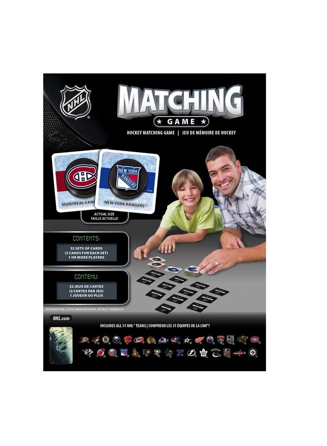 MASTER PIECES NHL MATCHING GAME