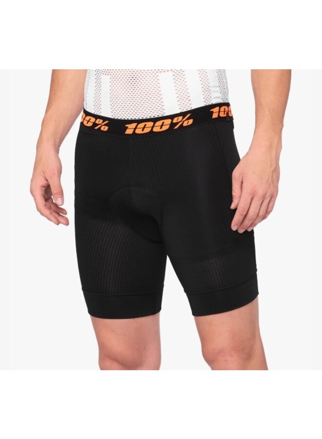 100 PERCENT CRUX MENS LINER SHORT BLACK 30