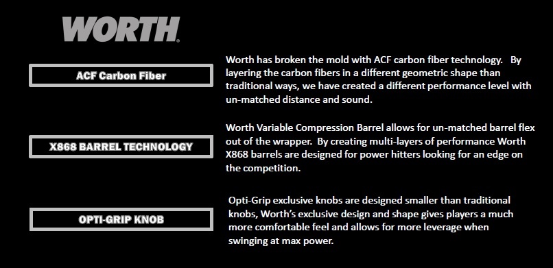 worth softball bat technology
