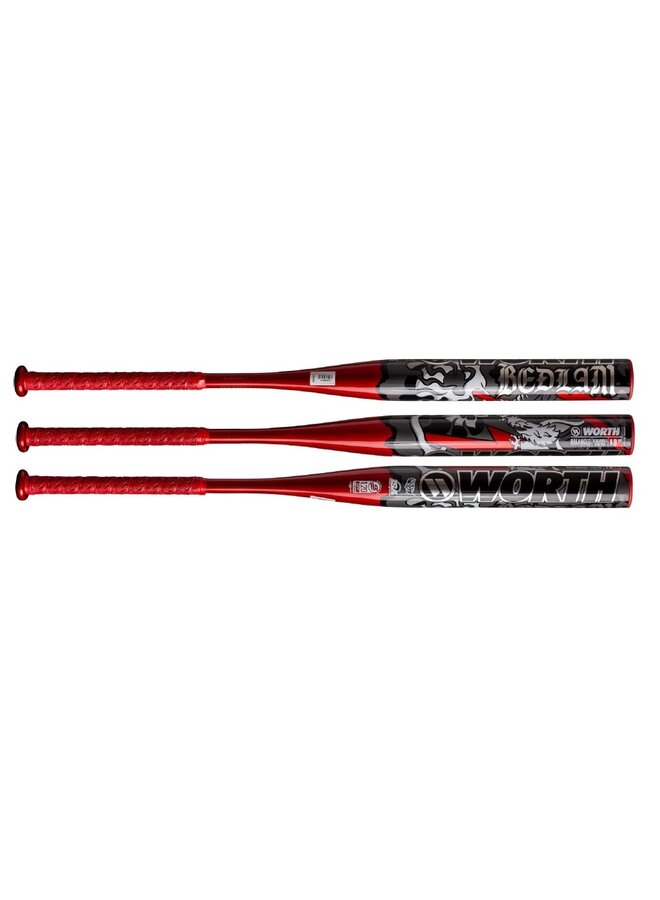 2025 WORTH WORTH BEDLAM XL 1PC - PHIL MATTE 13" SLOWPITCH BAT USSSA