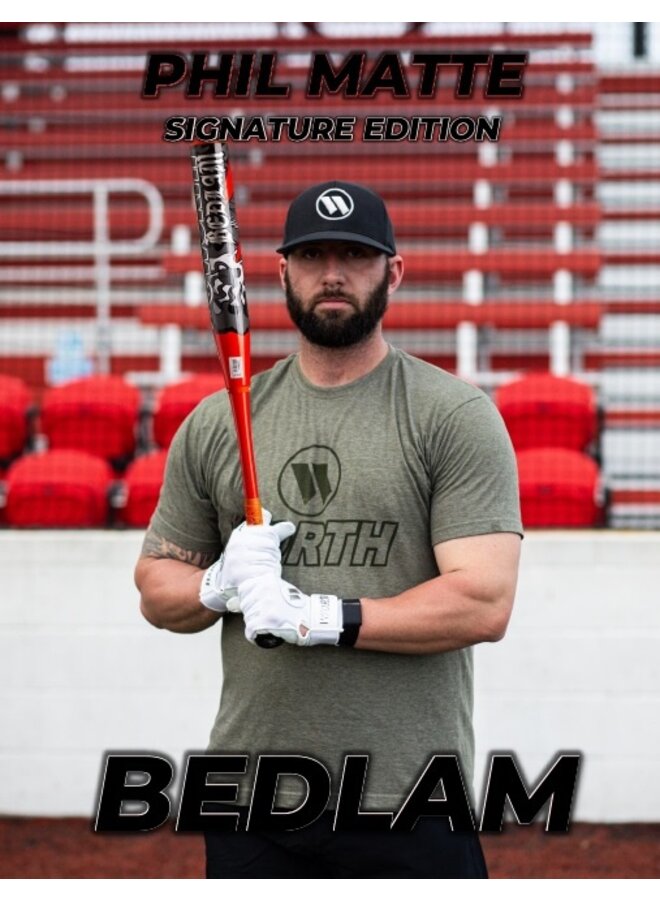 2025 WORTH WORTH BEDLAM XL 1PC - PHIL MATTE 13" SLOWPITCH BAT USSSA