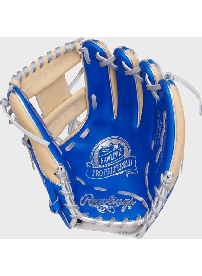 RAWLINGS PRO PREFERRED SERIES 2R BASEBALL GLOVE  11 1/2" RHT NATURAL/BLUE