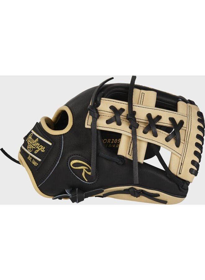 RAWLINGS HOH BASEBALL R2G CONTOUR GLOVE 11 3/4" RHT BLACK/CAMEL