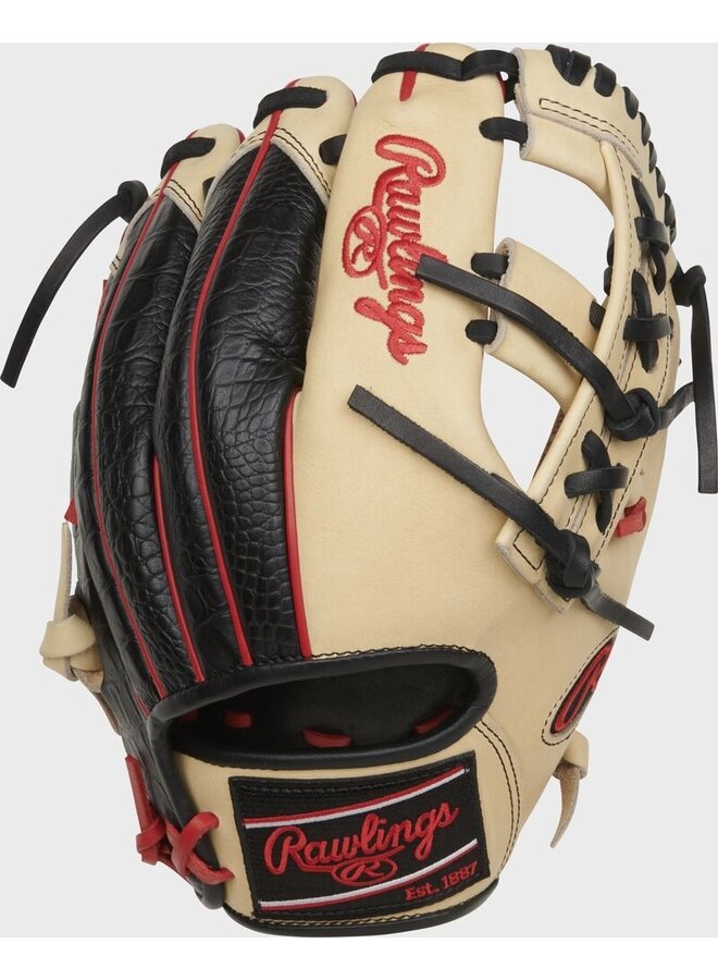 RAWLINGS HOH R2G BASEBALL GLOVE 11 1/2" RHT CAMEL/BLACK/RED